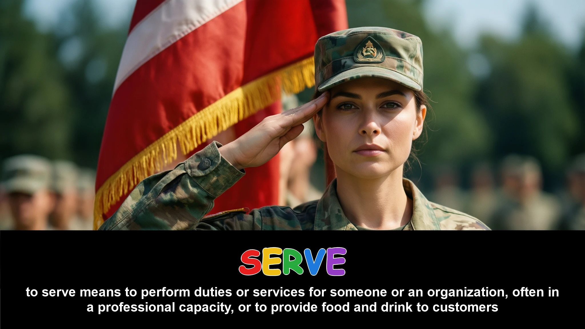 English Illustration for serve